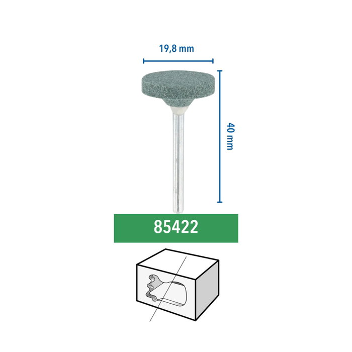 Dremel 85422 Piedra de esmeril de carburo de silicio 19.8 mm Dremel 85422 Piedra de esmeril de carburo de silicio 19.8 mm