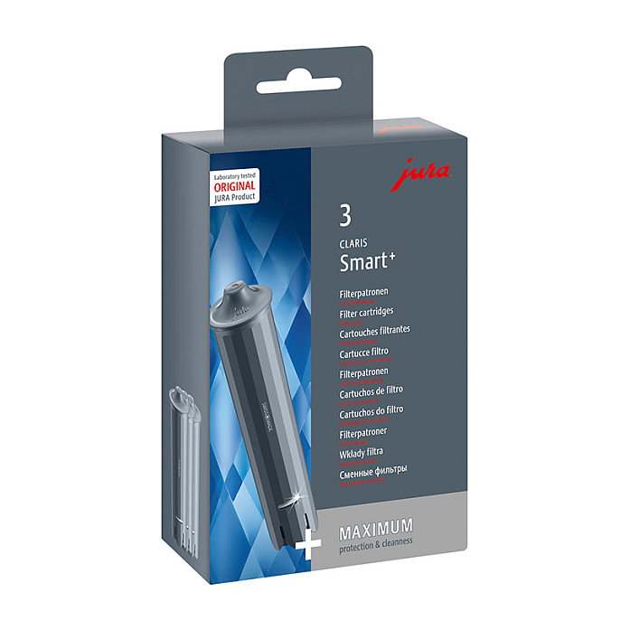 Jura Filterkartusche CLARIS Smart+ 3er Set - Filtro de Agua Compatible con D4, D6, E4, E6, E8, ENA 8, S8, Z8, GIGA 6