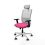 PIQUERAS Y CRESPO Silla de oficina Haches Rosa/Blanco