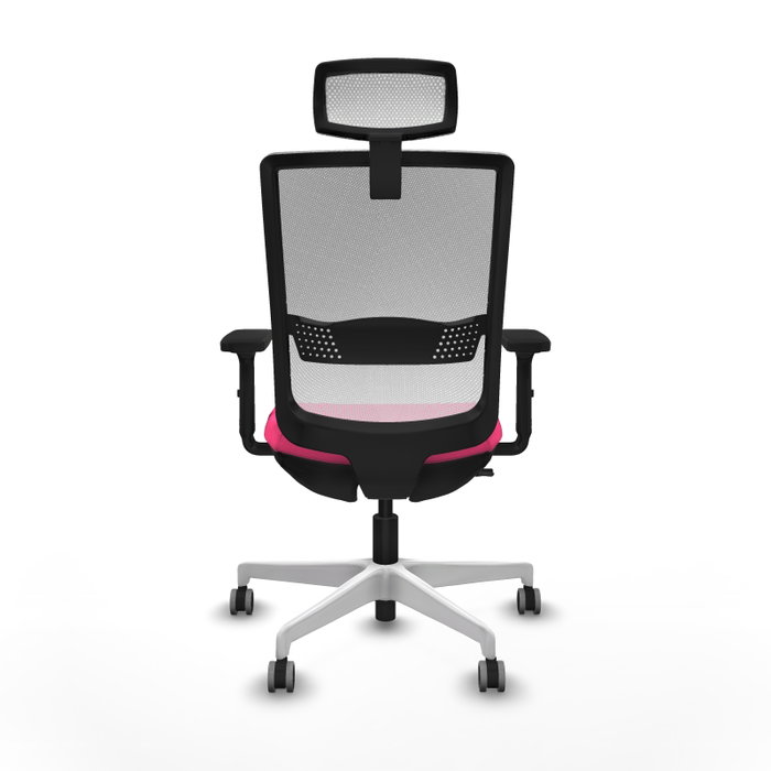 PIQUERAS Y CRESPO Silla de oficina Haches Rosa/Blanco