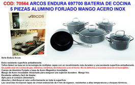 ARCOS Finstock Endura Set de Batidoras de Cocina de 5 Piezas en Aluminio Forjado y Acero Inoxidable