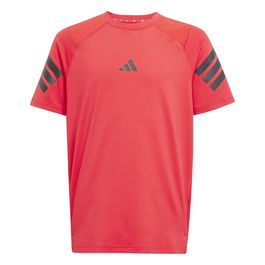 Camiseta de Manga Corta Infantil Adidas All Sports Negro Rojo S