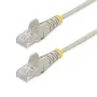 StarTech.com Cable de Red CAT6 U/UTP Delgado Snagless N6PAT250CMGRS - 2.5 m - Gris - Ethernet RJ45 28 AWG LSZH