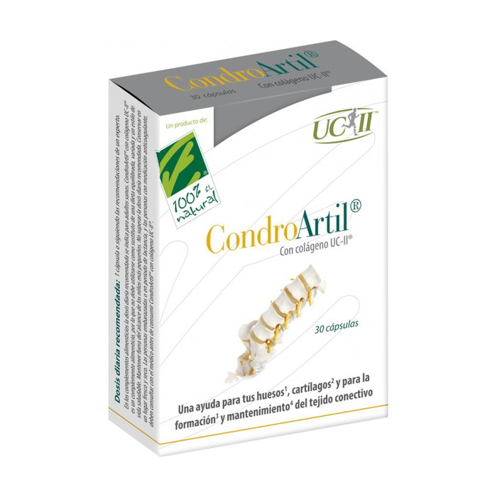 100% Natural CondroArtil con colágeno UC-II® 30 cápsulas 100% Natural CondroArtil con colágeno UC-II® 30 cápsulas