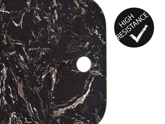 Kinvara Tabla Cortar Madera y Mármol Negro 38 cm (Set de 8)