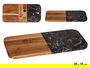 Kinvara Tabla Cortar Madera y Mármol Negro 38 cm (Set de 8)