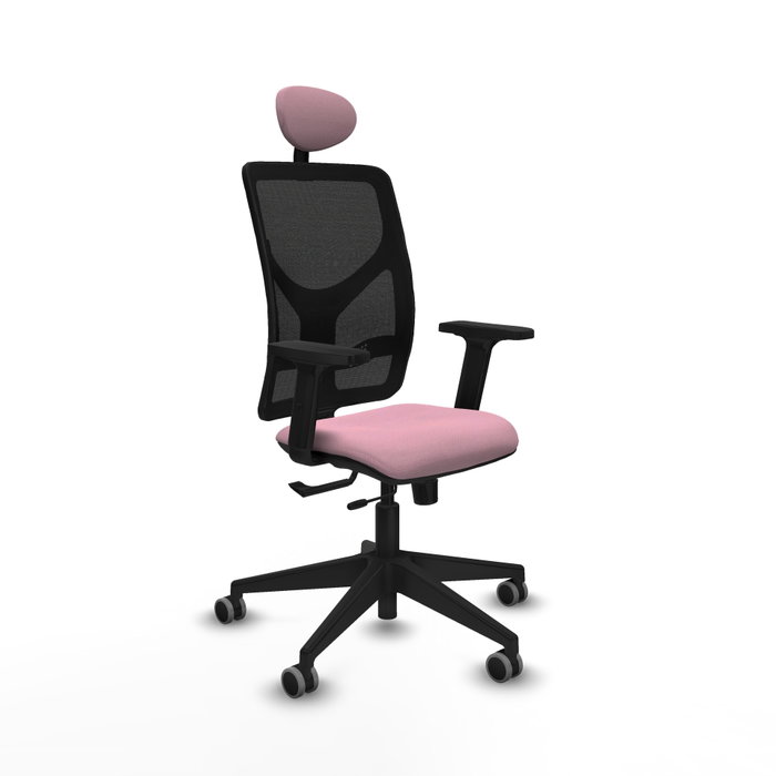 PIQUERAS Y CRESPO Silla de oficina Motilla Rosa y Negro con mecanismo Sincro/Traslack PIQUERAS Y CRESPO Silla de oficina Motilla Rosa y Negro con mecanismo Sincro/Traslack