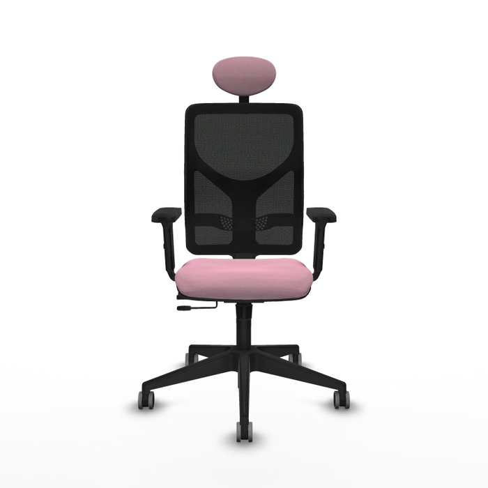 PIQUERAS Y CRESPO Silla de oficina Motilla Rosa y Negro con mecanismo Sincro/Traslack PIQUERAS Y CRESPO Silla de oficina Motilla Rosa y Negro con mecanismo Sincro/Traslack