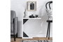 Hanah Home Mesa Auxiliar Zoey Negro Blanco 40x54x30 cm Tablero Partículas Melamina 18mm