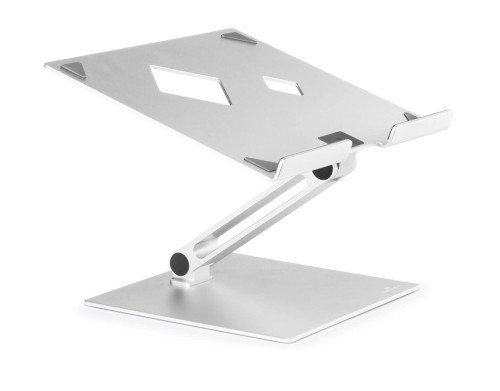 Durable 505023 Soporte Elevador Portátil Universal, Ajuste Ergonómico Altura Ángulo, Aluminio, Plata