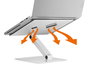 Durable 505023 Soporte Elevador Portátil Universal, Ajuste Ergonómico Altura Ángulo, Aluminio, Plata