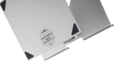 Durable 505023 Soporte Elevador Portátil Universal, Ajuste Ergonómico Altura Ángulo, Aluminio, Plata