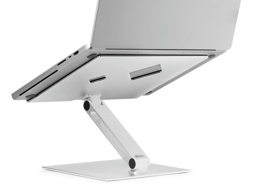 Durable 505023 Soporte Elevador Portátil Universal, Ajuste Ergonómico Altura Ángulo, Aluminio, Plata