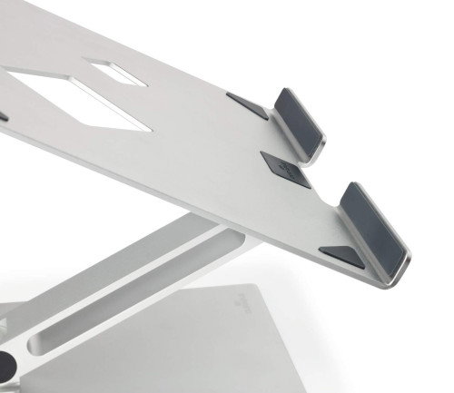 Durable 505023 Soporte Elevador Portátil Universal, Ajuste Ergonómico Altura Ángulo, Aluminio, Plata