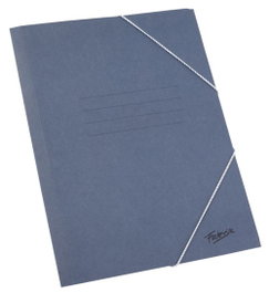 FABRISA Carpeta de Cartón con Gomas y Solapas Azul, Formato Cuarto