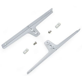 Herrajes Alk Soporte R9006 Juego 2 Soportes Para Estante Básico Fijación Rápida Aluminio RAL 9006 260mm Hierro