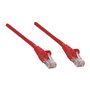 Intellinet Cable de Red Patch RJ45 U/UTP Cat6 2 m, CCA 24 AWG, Hebelschutz (Protector de Pestillo), Rojo