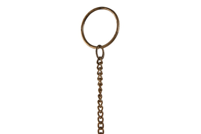 DKD Home Decor Decoracion Colgante Indio Dorado Metal 66 x 33 x 1 cm (4 Unidades)