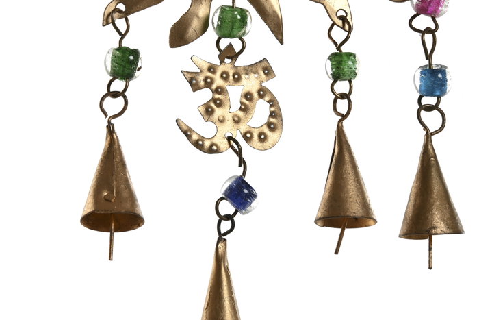 DKD Home Decor Decoracion Colgante Indio Dorado Metal 66 x 33 x 1 cm (4 Unidades)