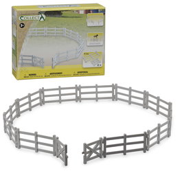 Collecta 89471 Valla de Corral con Puerta - Replica Escala 1:18 Animales Granja, Figura Pintada a Mano +3 Años