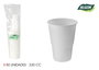 Algon Set de 50 Vasos Blancos de 330 ml para Bebidas, Diámetro 9.6 cm x Altura 10.1 cm, Tamaño Estándar (12 Unidades)