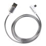 Be Mix Cable Micro USB Color Metal para Carga y Sincronización de Datos, Flexible, 100cm