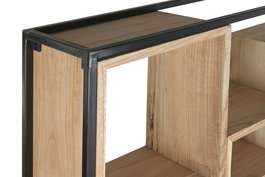 Estantería Home ESPRIT Metal madera de teca 110 X 27 X 195 CM