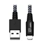 Tripp Lite Cable USB-A a Lightning M100-003-HD de 0.9 m (3 pies) Negro, Certificado MFi, para servicio pesado con fibra Kevlar, Compatible con iPhone 5 al X, iPad, iPod
