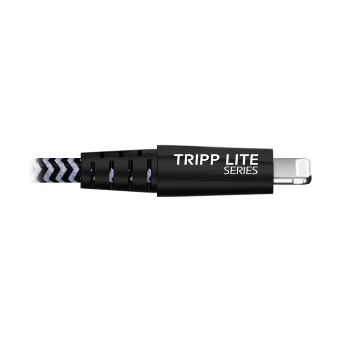 Tripp Lite Cable USB-A a Lightning M100-003-HD de 0.9 m (3 pies) Negro, Certificado MFi, para servicio pesado con fibra Kevlar, Compatible con iPhone 5 al X, iPad, iPod