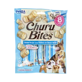 Churu Vet Dog Bites Receta De Pollo Con Queso 1 Bolsa De 8 Stick