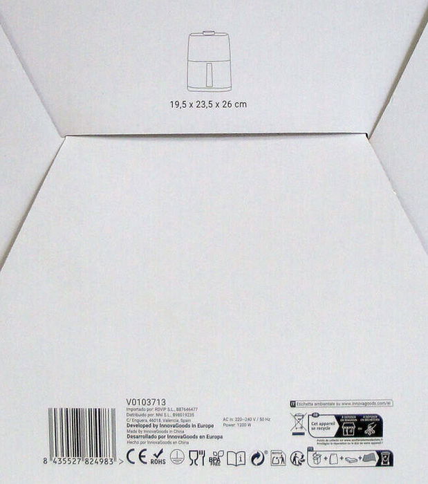 Inde Freidora de Aire Innovagoods Fryinn Lite 2000 Negro