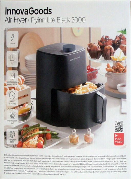 Inde Freidora de Aire Innovagoods Fryinn Lite 2000 Negro