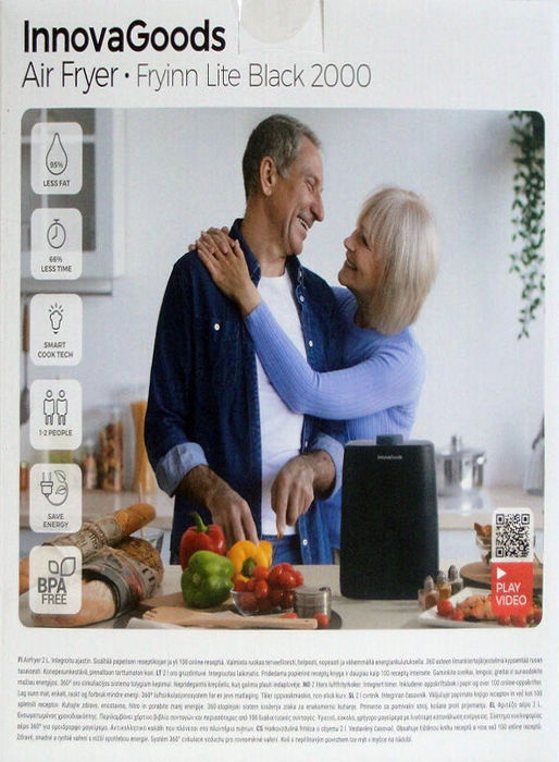 Inde Freidora de Aire Innovagoods Fryinn Lite 2000 Negro