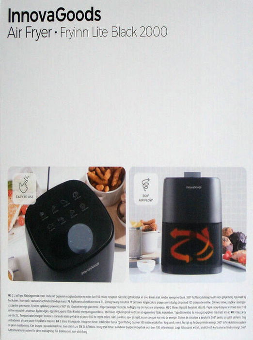 Inde Freidora de Aire Innovagoods Fryinn Lite 2000 Negro