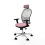 PIQUERAS Y CRESPO Silla de oficina Jorquera Rosa y Blanco