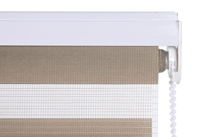 DKD Home Decor Estor Básico Día-Noche Marrón Poliéster 190 x 120 cm