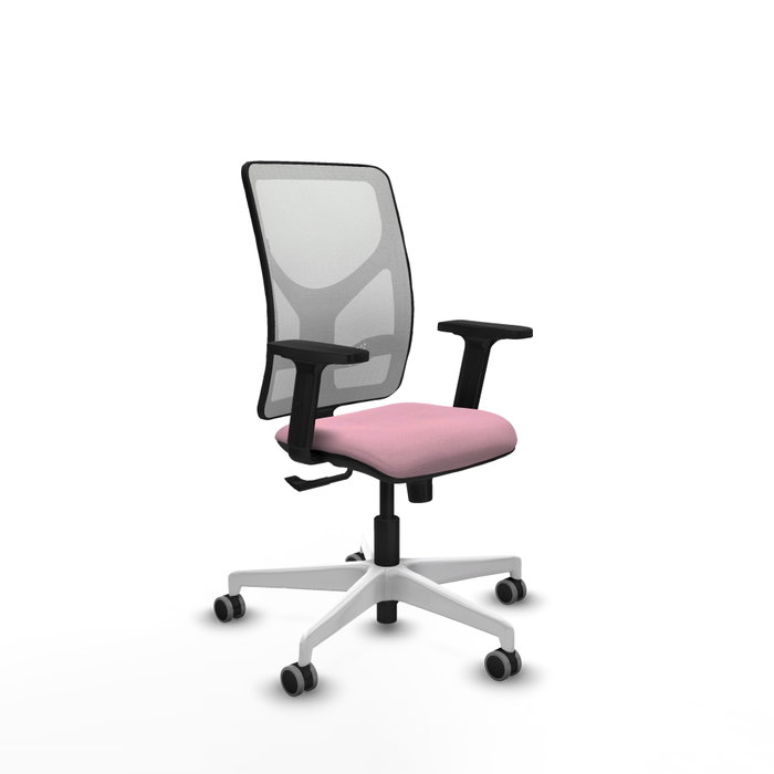 PIQUERAS Y CRESPO Silla de oficina Motilla con mecanismo Sincro, Rosa y Blanco PIQUERAS Y CRESPO Silla de oficina Motilla con mecanismo Sincro, Rosa y Blanco