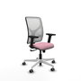 PIQUERAS Y CRESPO Silla de oficina Motilla con mecanismo Sincro, Rosa y Blanco