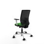 PIQUERAS Y CRESPO Silla de oficina Yunquera con mecanismo Sincro/Traslack, Verde y Negro