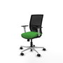 PIQUERAS Y CRESPO Silla de oficina Yunquera con mecanismo Sincro/Traslack, Verde y Negro