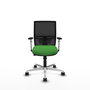 PIQUERAS Y CRESPO Silla de oficina Yunquera con mecanismo Sincro/Traslack, Verde y Negro