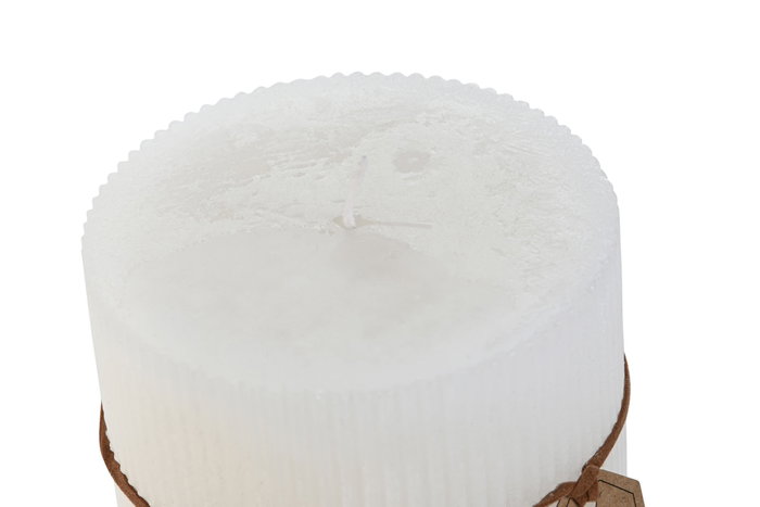 DKD Home Decor Vela de Cera de Parafina Algodón Blanca