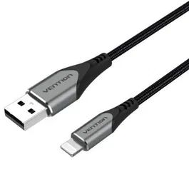 Vention LABHH Cable USB 2.0 Lightning Macho a Macho 2m Gris Certificado MFi Carga Rápida 2.4A