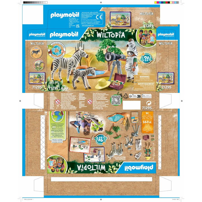 Playmobil 71295 Wiltopia Fotógrafo de animales con cebras y disfraz