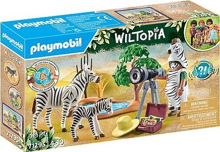 Playmobil 71295 Wiltopia Fotógrafo de animales con cebras y disfraz