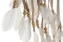 DKD Home Decor Atrapasueños Blanco Natural Poliéster Pluma 95 x 35 x 1 cm (4 Unidades)