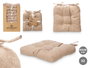Giftdecor Set 2 Cojines Silla Marron 40x40 cm Tela Poliester (Set de 6)