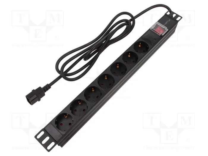 Lanberg PDU-07F-0200-IEC-BK 1U 7 Salidas AC Tipo F Negro Lanberg PDU-07F-0200-IEC-BK 1U 7 Salidas AC Tipo F Negro
