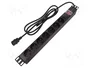 Lanberg PDU-07F-0200-IEC-BK 1U 7 Salidas AC Tipo F Negro
