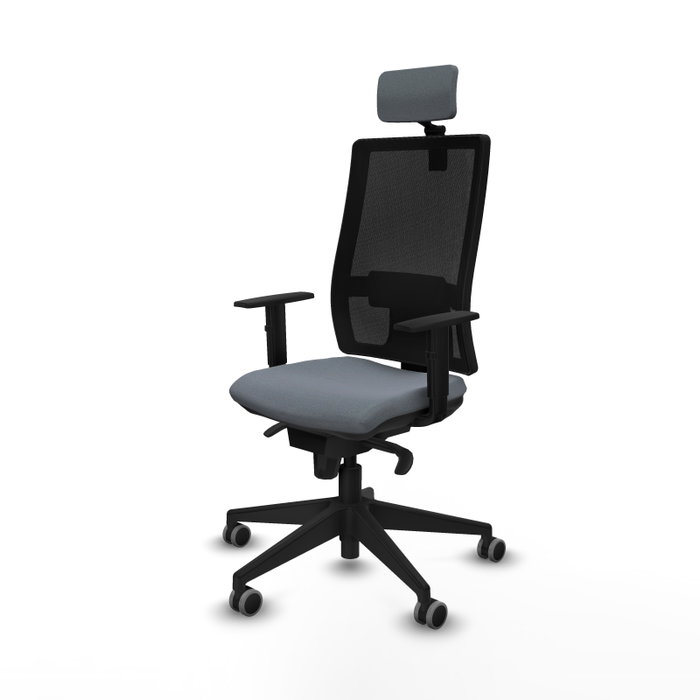 PIQUERAS Y CRESPO Silla de oficina Horna con mecanismo Sincro, Gris y Negro PIQUERAS Y CRESPO Silla de oficina Horna con mecanismo Sincro, Gris y Negro